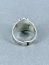 Anillo plata grabado y turquesa