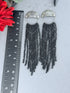 Pendientes Seeds Plata Tornillos Negro