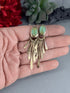 Pendientes Latón Turquesas Palitos