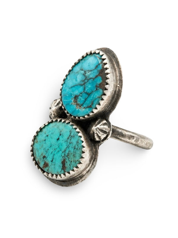 Anillo Mini Duo Turquesas