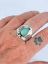 Anillo plata grabado y turquesa