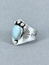 Anillo plata grabado y turquesa