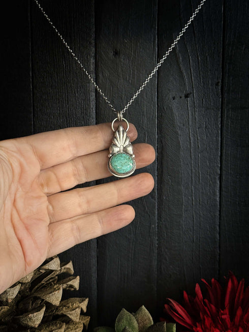 Colgante Concho Hoja Turquesa