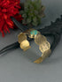 Pulsera Latón Grabados y turquesa