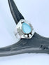 Anillo plata grabado y turquesa