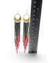 Seeds Earrings Brass Pink Moon