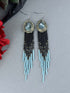 Brass and Turquoise Seed Earrings