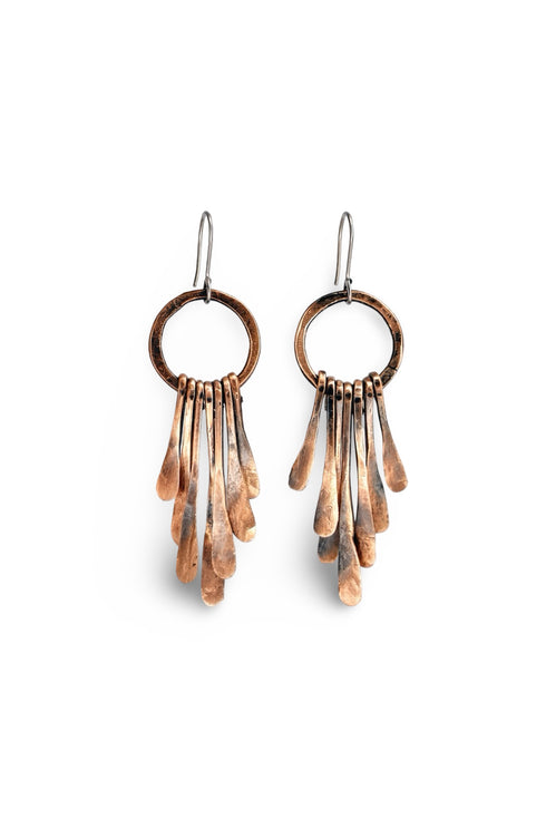 Pendientes Aro Palitos Cobre