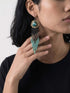 Brass and Turquoise Seed Earrings