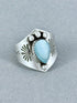 Anillo plata grabado y turquesa