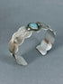 Pulsera Plata Grabados y turquesa