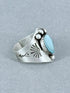 Anillo plata grabado y turquesa