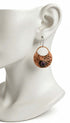 Copper Amethyst Moon Dangle Earrings
