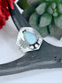 Anillo plata grabado y turquesa
