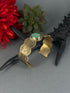 Pulsera Latón Grabados y turquesa