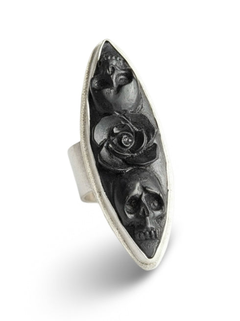 Anillo Skull and Roses