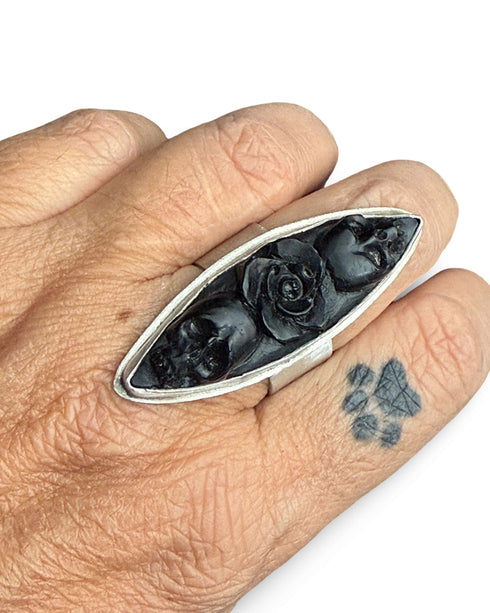 Anillo Skull and Roses