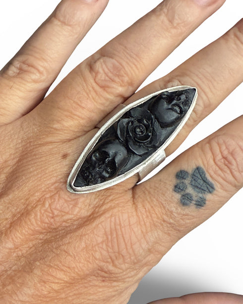 Anillo Skull and Roses