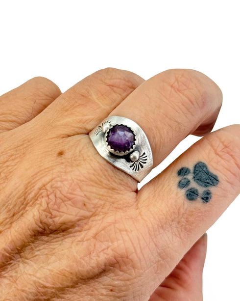 Anillo UNO – Zafiro Rosa