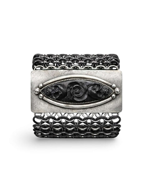Brazalete Malla Elastica Base Skull and Roses