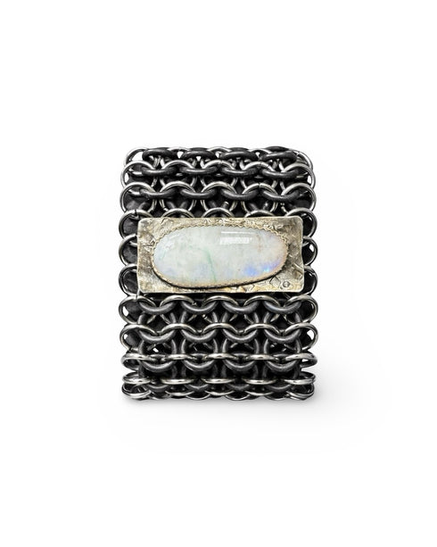 Brazalete Malla Eslastica Ancha Piedra