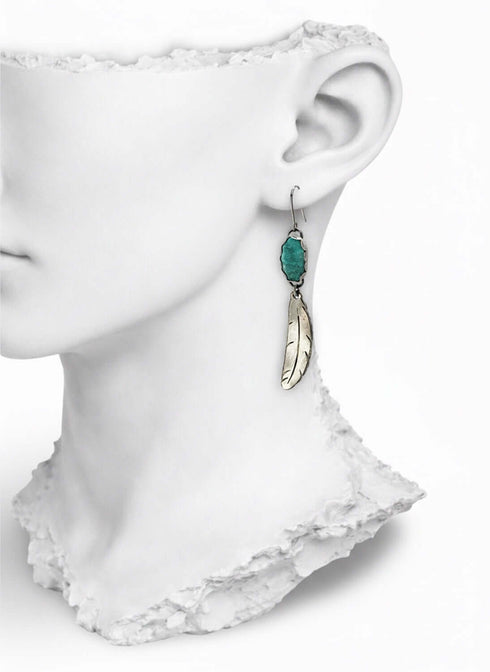 Turquoise Feather Earrings Origin