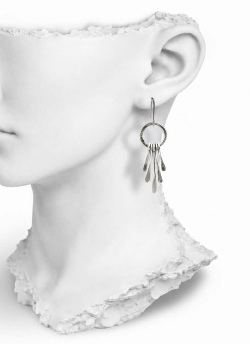 Small Hoop Earrings with Sticks