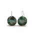 Copper Round Green Patina Earrings
