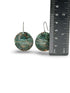 Copper Round Green Patina Earrings