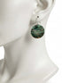Copper Round Green Patina Earrings