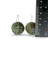 Round Copper Green Patina Hole Earrings