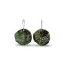 Round Copper Green Patina Hole Earrings