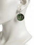 Round Copper Green Patina Hole Earrings