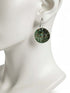 Pendientes Cobre Redondo Agujeritos Patina Verde