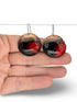 Round Domed Enameled Copper Earrings