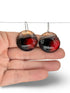 Round Domed Enameled Copper Earrings
