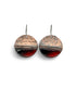 Flat Enameled Round Copper Earrings