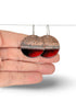 Flat Enameled Round Copper Earrings