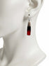 Enameled Copper Rectangle Earrings