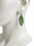 Flat Copper Earrings Green Patina
