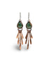 Copper Turquoise Stick Drop Earrings