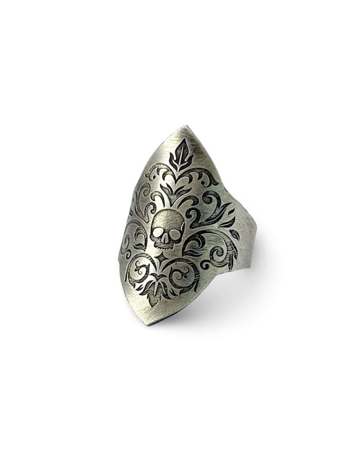 Damask Skull Mini Ring