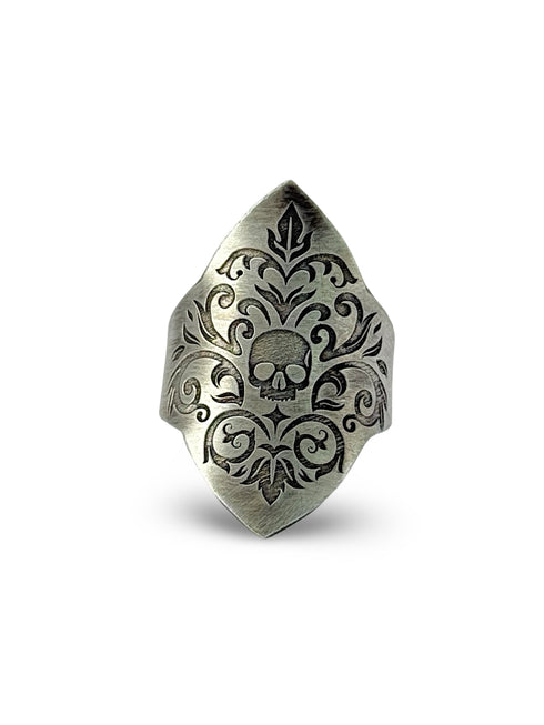 Damask Skull Mini Ring