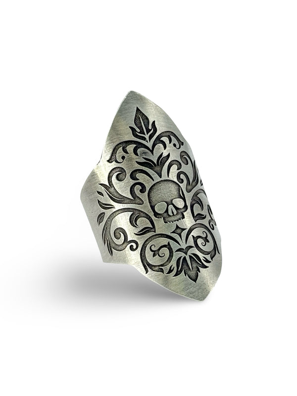 Anillo Damask Skull Maxi