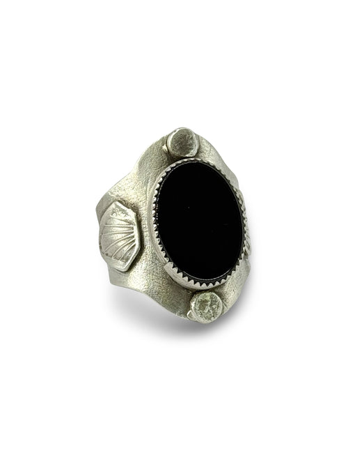 Anillo Escudo Ónix Negro