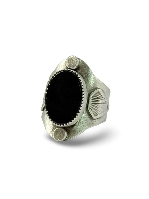 Anillo Escudo Ónix Negro