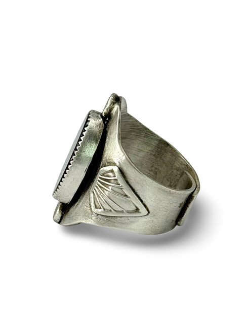 Anillo Escudo Ónix Negro