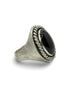 Anillo Sello Ovalado con Piedra