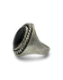 Anillo Sello Ovalado con Piedra