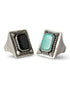 Anillo Sello Rectangular con Piedra